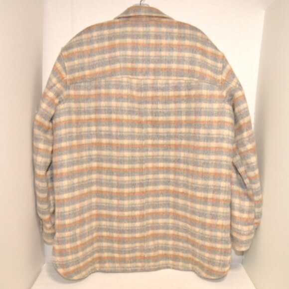 Eddie Bauer Women’s XL Red, Blue &Tan Plaid Coat - Insulated Wool Blend - Picture 2 of 6